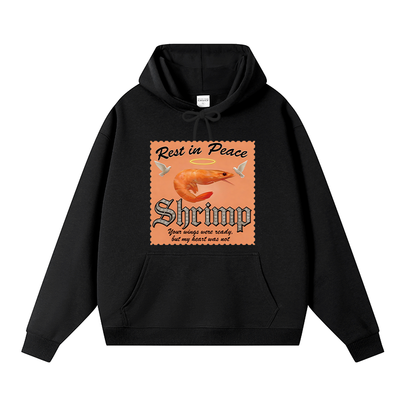 Tokyocanvas RIP SHRIMP Fleece Lined Hoodie