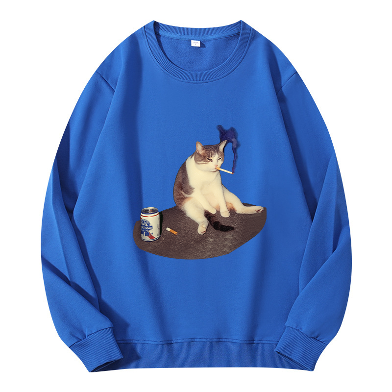 Tokyocanvas Cat Smoking Meme Classic Sweatshirt