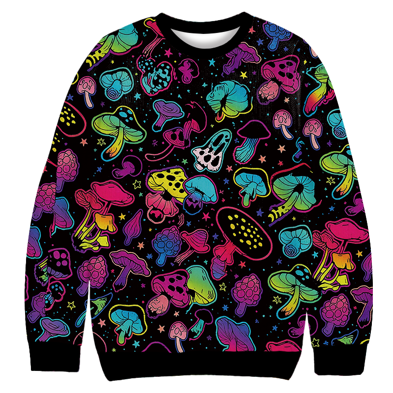 Tokyocanvas Mushroom Rave Casual Ugly Sweatshirt