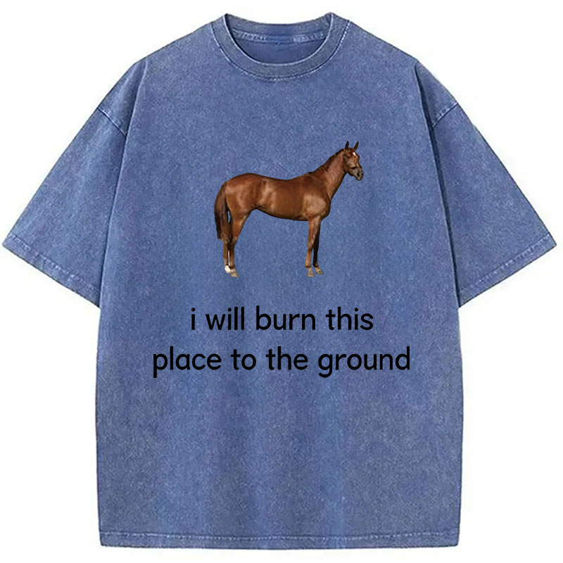 Tokyocanvas I Will Burn This Place To The Ground Washed T-Shirt