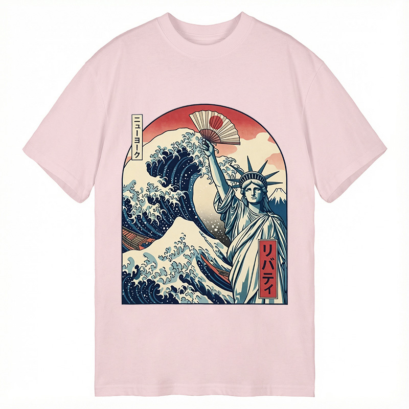 Tokyocanvas Ukiyo-e Statue Of Liberty Classic T-Shirt