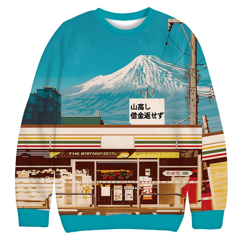 Tokyocanvas The Mount Fuji Casual Ugly Sweatshirt