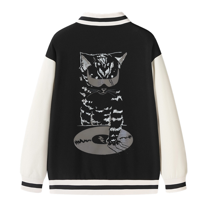 Tokyocanvas DJ Cat Varsity Jacket