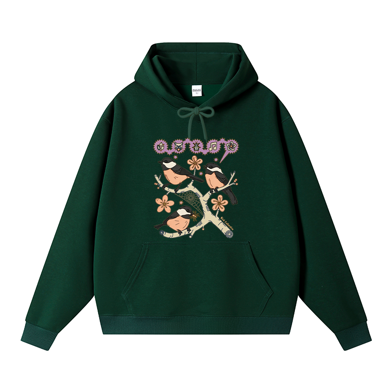 Tokyocanvas Chickadee Fleece Lined Hoodie