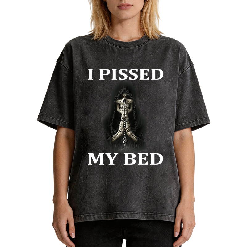Tokyocanvas I Pissed My Bed Washed T-Shirt
