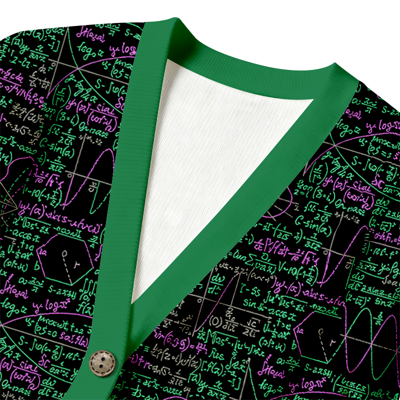 Tokyocanvas Math Function Curve Black Ugly Cardigan Sweatshirt