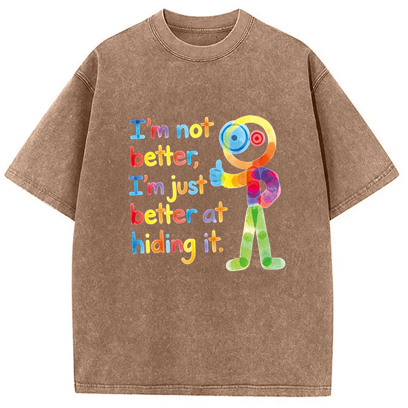 Tokyocanvas I'm Not Better I'm Just Better at Hiding It Washed T-Shirt