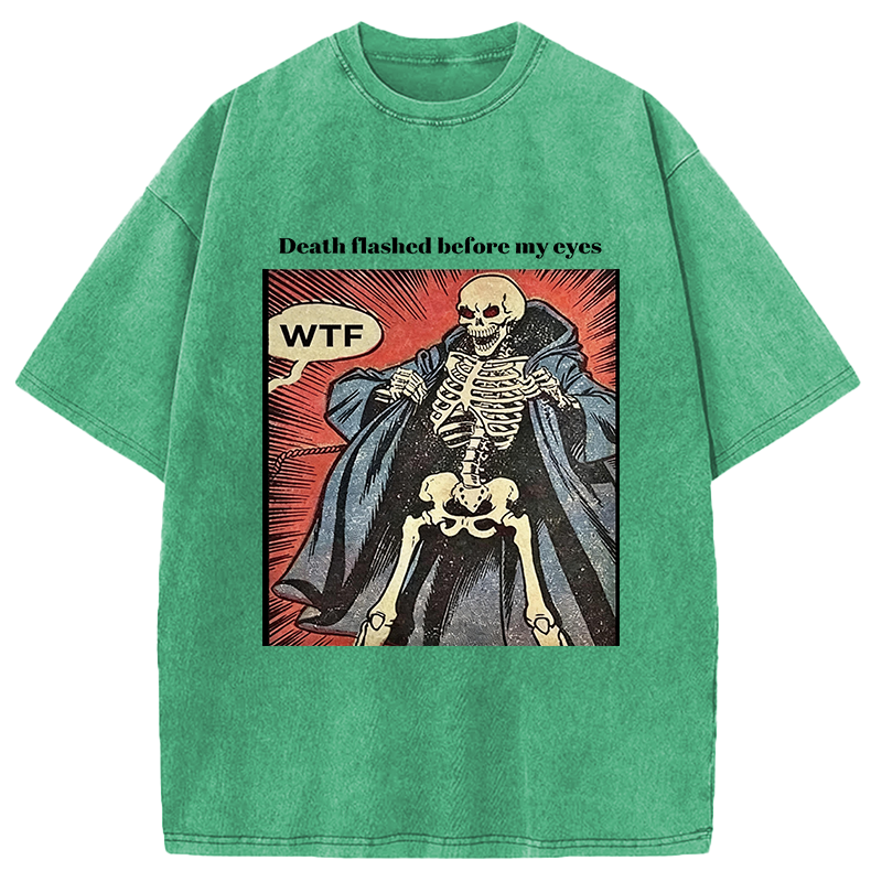 Tokyocanvas Death Flashed Before My Eyes Washed T-Shirt