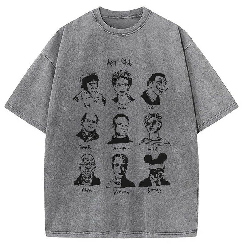 Tokyocanvas Famous Artists Club Washed T-Shirt