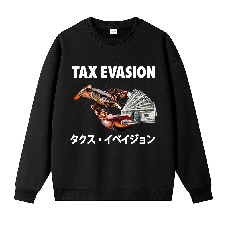 Tokyocanvas Tux Evasion Funny Fleece Lined Sweatshirt