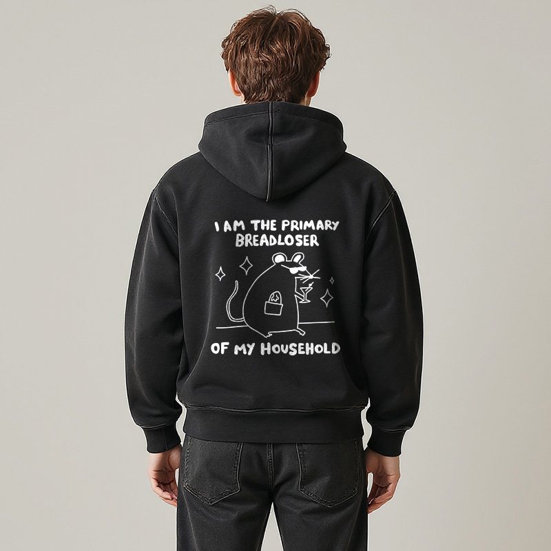 Tokyocanvas I Am the Primary Breadloser of My Household Washed Zip Hoodie