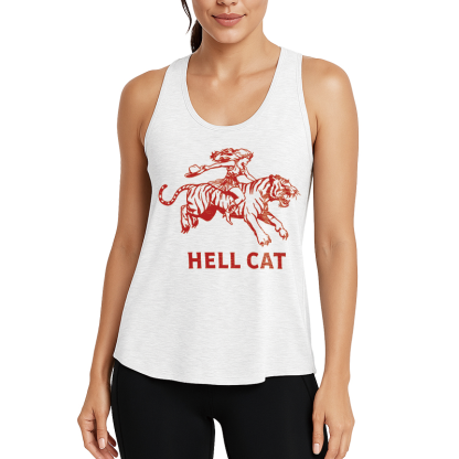 Tokyocanvas Retro Cowgirl Hell Cat Fitness Tank