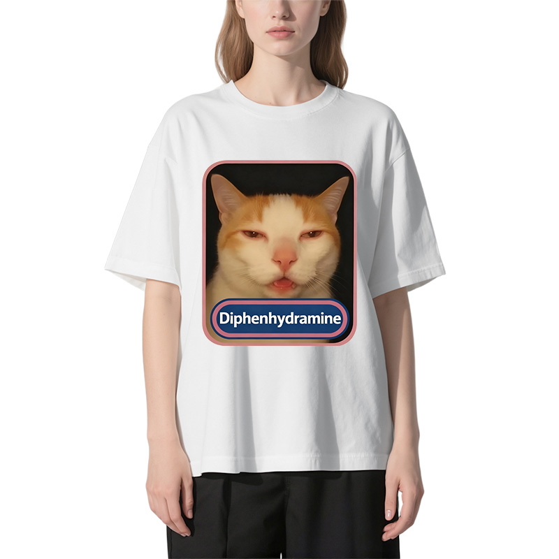 Tokyocanvas Pink Diphenhydramine Meme Cat Classic T-Shirt