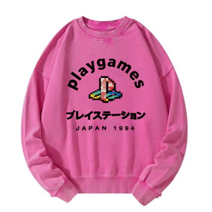 Tokyocanvas Play Games Japan Washed Sweatshirt