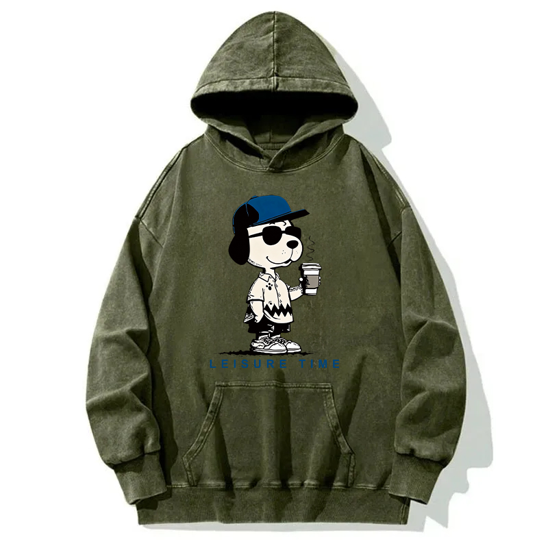 Tokyocanvas Dodger Dog Vintage Japanese Washed Hoodie