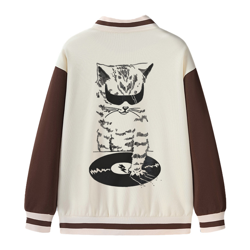 Tokyocanvas DJ Cat Varsity Jacket