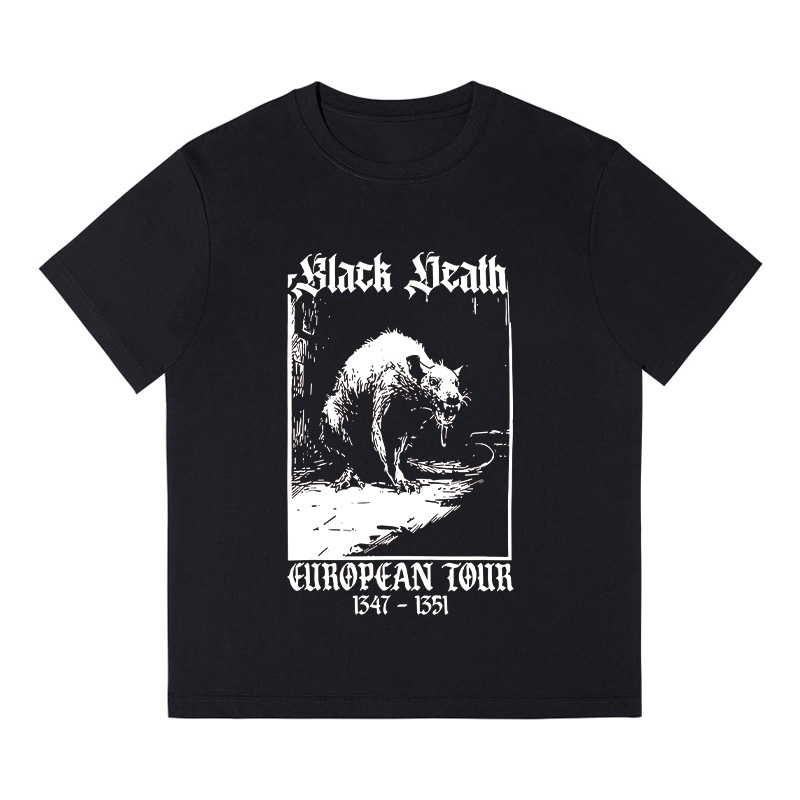 Tokyocanvas Black Death Rat Boxy T-shirt