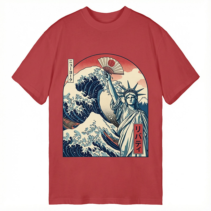 Tokyocanvas Ukiyo-e Statue Of Liberty Classic T-Shirt