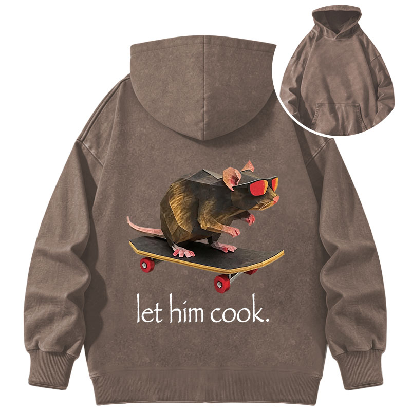 Tokyocanvas Rat Skateboard Cook Washed Hoodie
