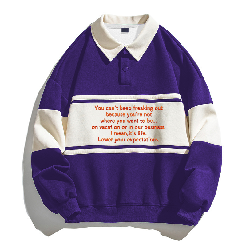 Tokyocanvas It's Life Polo Embroidered Sweatshirt