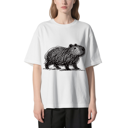Tokyocanvas Minimalist Capybara Classic T-Shirt