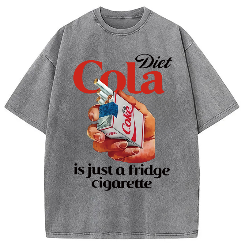 Tokyocanvas Diet Cola Is Just A Fridge Cigarette Washed T-Shirt