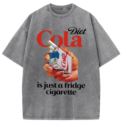 Tokyocanvas Diet Cola Is Just A Fridge Cigarette Washed T-Shirt