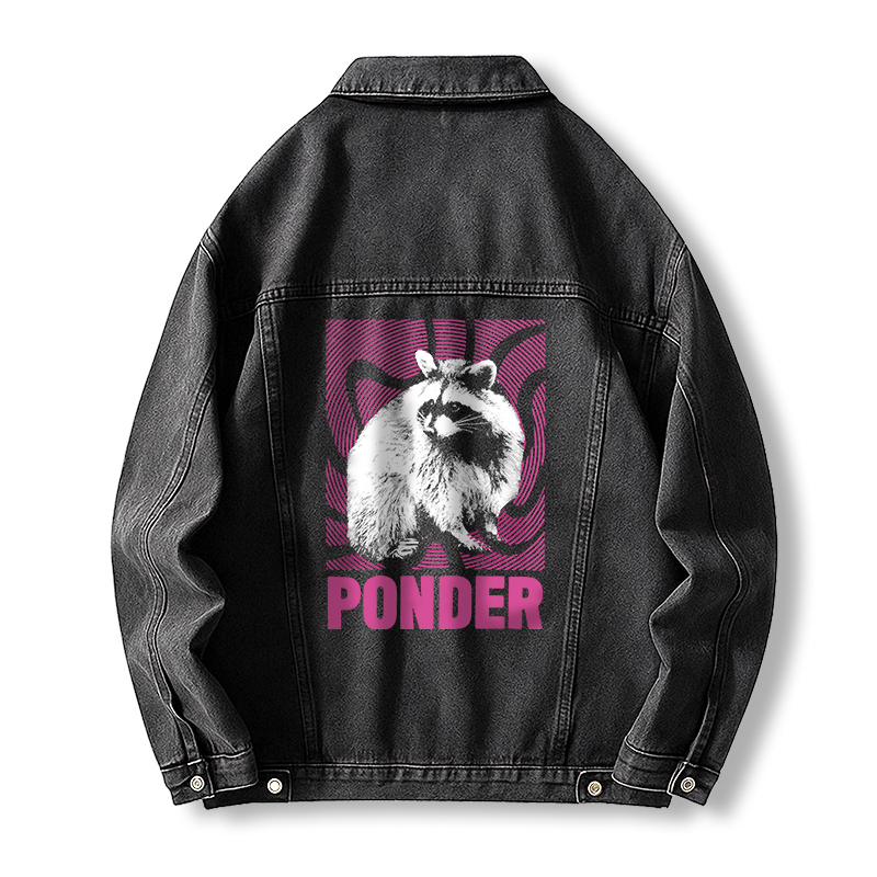 Tokyocanvas Ponder Raccoon Jean Jackets
