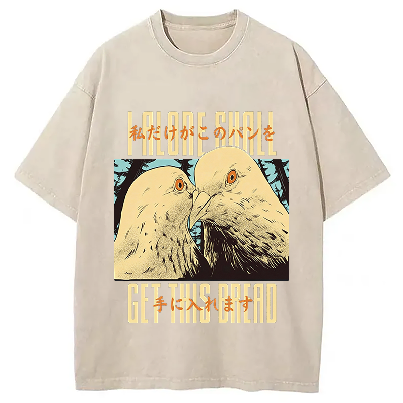 Tokyocanvas Get This Bread Pigeon Washed T-Shirt