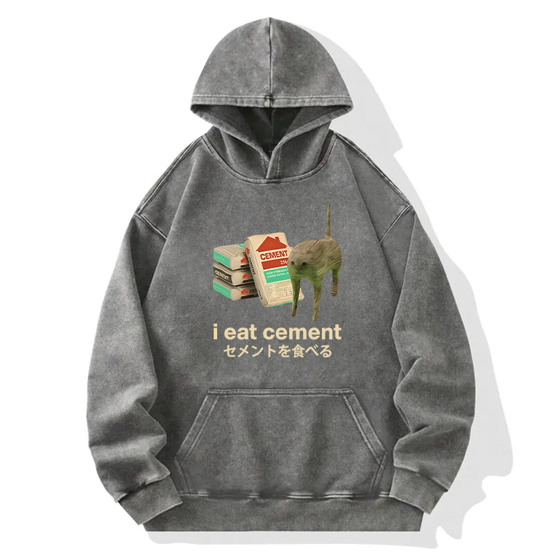 Tokyocanvas I Eat Cement Washed Hoodie