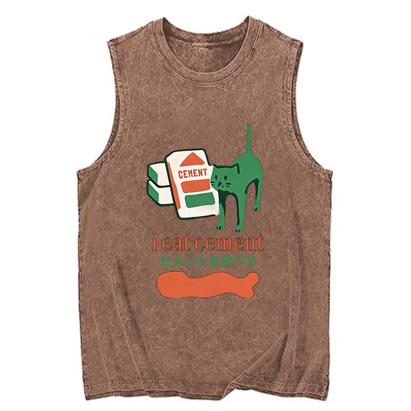 Tokyocanvas Cement Cat Washed Tank