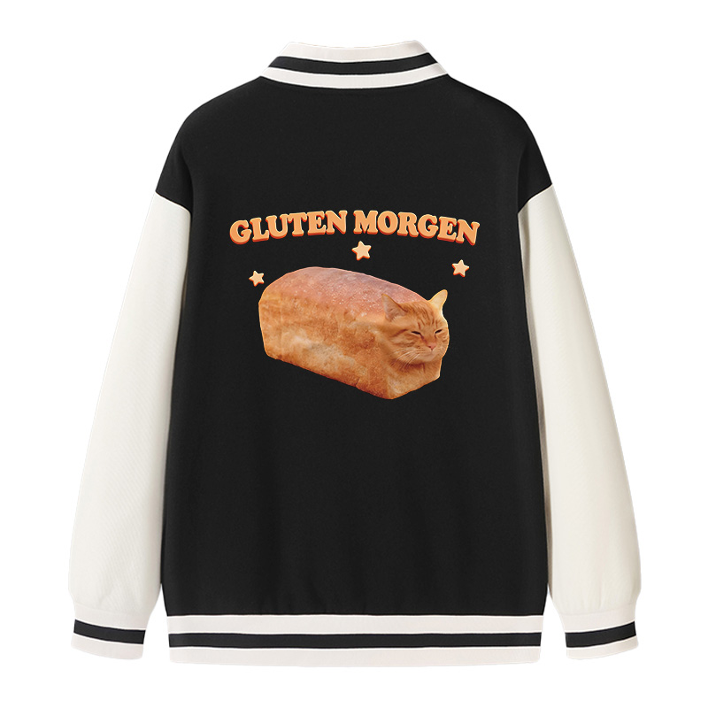 Tokyocanvas Silly Gluten Cat Varsity Jacket