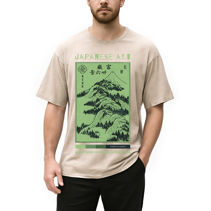 Tokyocanvas 36 Views of Mount Fuji Washed T-Shirt