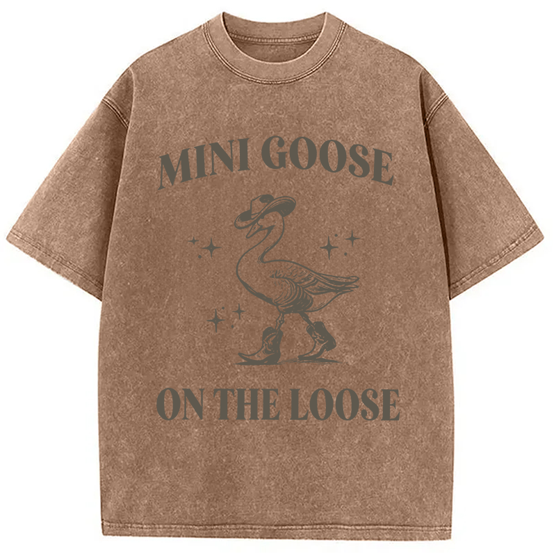 Tokyocanvas Mini Goose On The Loose Washed T-Shirt