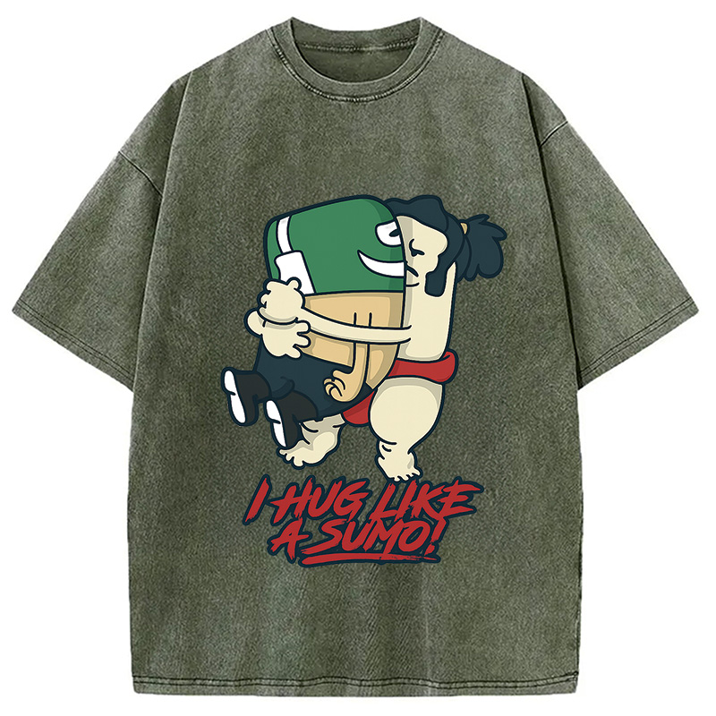 Tokyocanvas I Hug Like a Sumo Washed T-Shirt