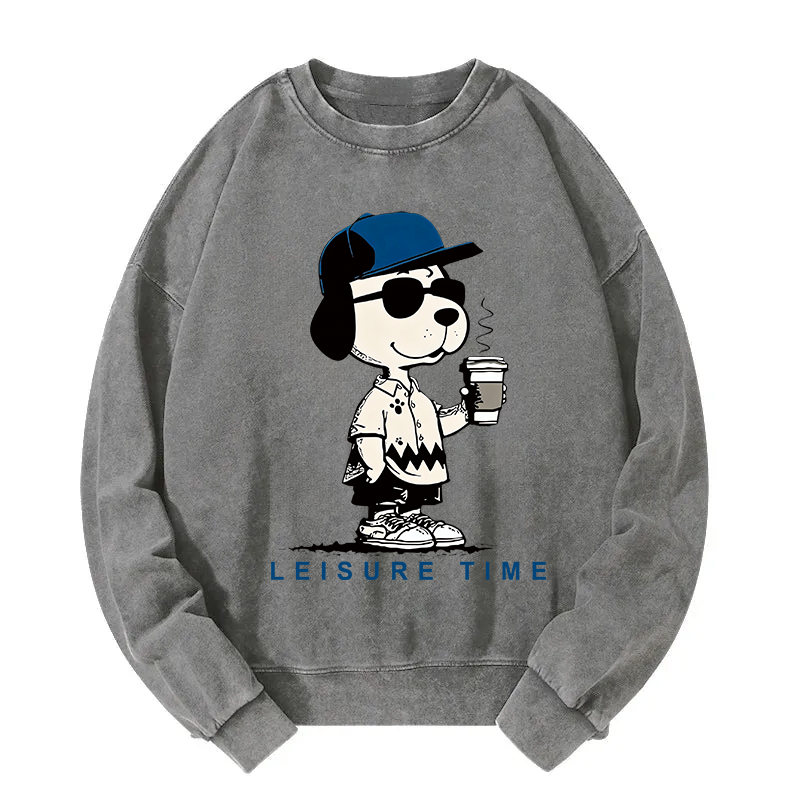 Tokyocanvas Dodger Dog Vintage Japanese Washed Sweatshirt