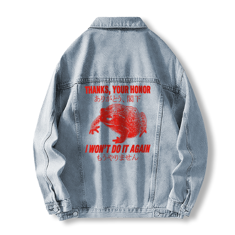 Tokyocanvas Thanks Your Honor Frog Jean Jackets