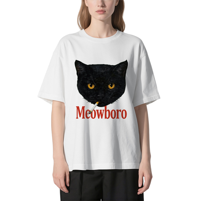 Tokyocanvas Smoking Black Cat Vintage Classic T-Shirt