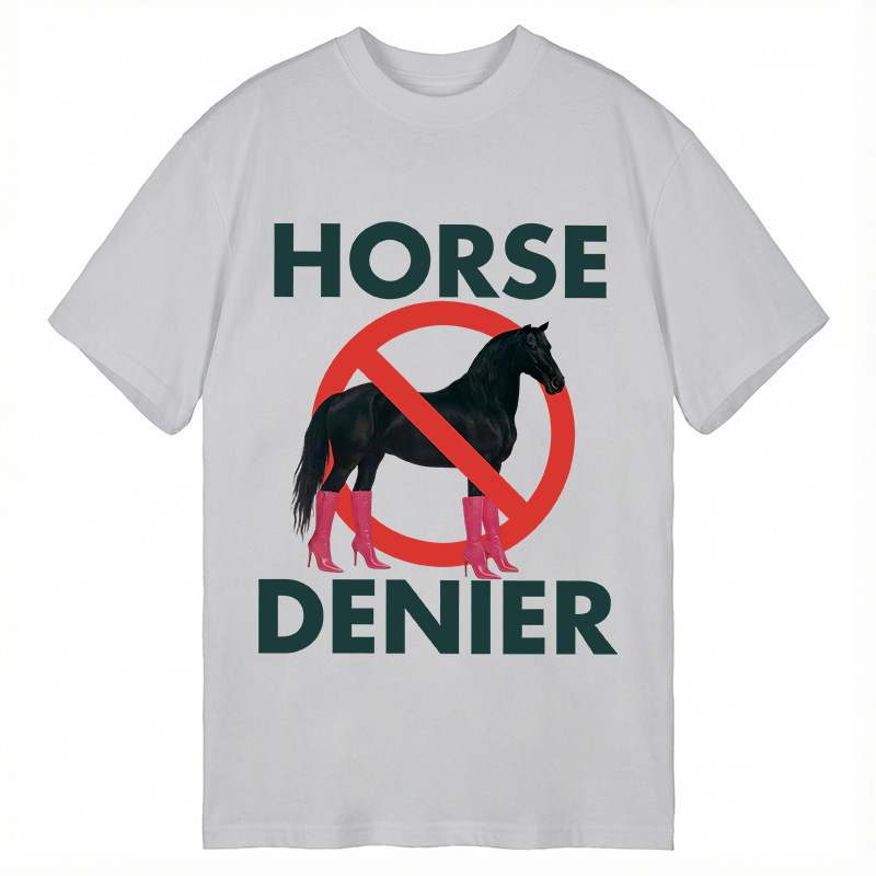 Tokyocanvas Funny High-Heel Noir Horse Denier Classic T-Shirt