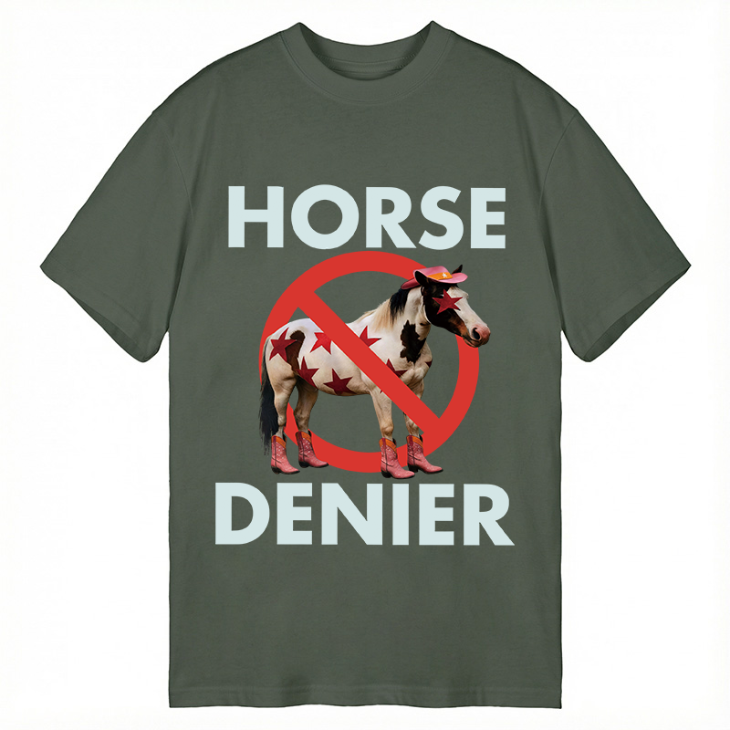 Tokyocanvas Funny Star-Spangled Cowboy Horse Denier Classic T-Shirt