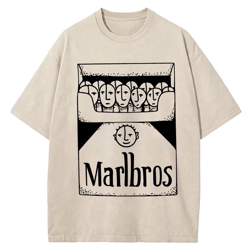 Tokyocanvas Abstract Faces Pack Washed T-Shirt