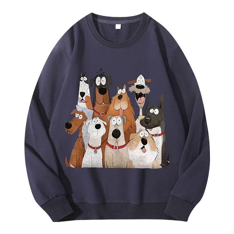 Tokyocanvas Funny Cute Dog Art Print Classic Sweatshirt