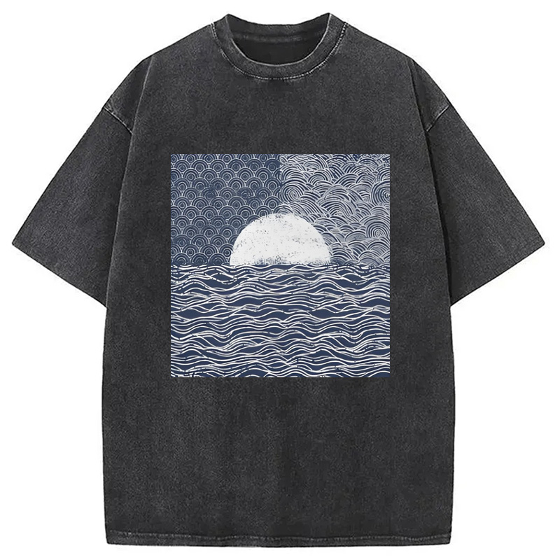 Tokyocanvas Japanese-inspired Minimalist Design Washed T-Shirt