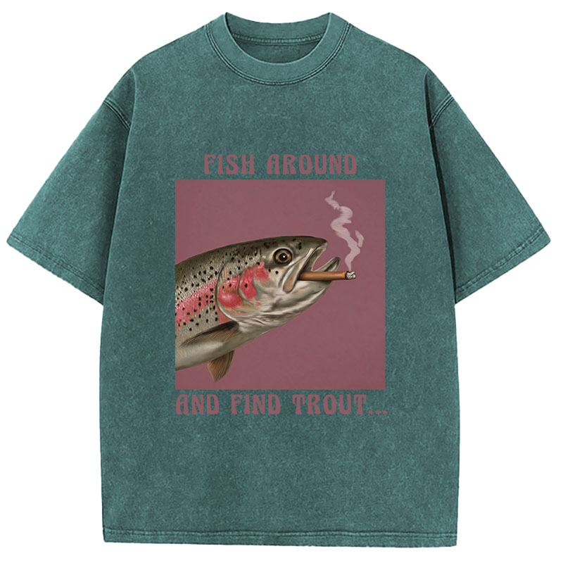 Tokyocanvas Smoking Trout Washed T-Shirt