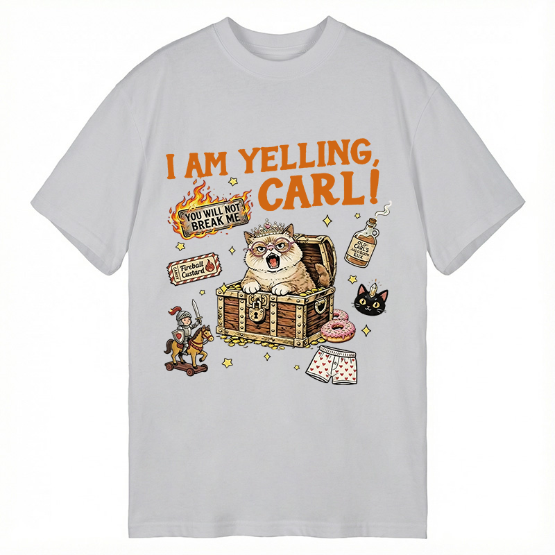 Tokyocanvas I am Yelling Carl Funny Cat Meme Classic T-Shirt