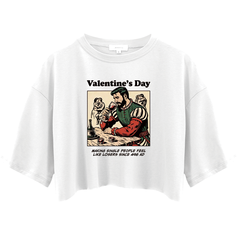Tokyocanvas Funny Anti-Valentines Crop Top