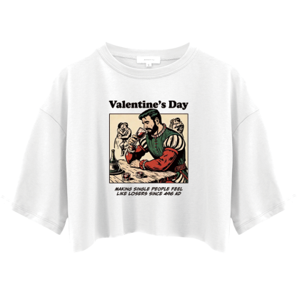 Tokyocanvas Funny Anti-Valentines Crop Top