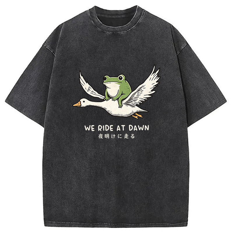 Tokyocanvas We Ride At Dawn Washed T-Shirt