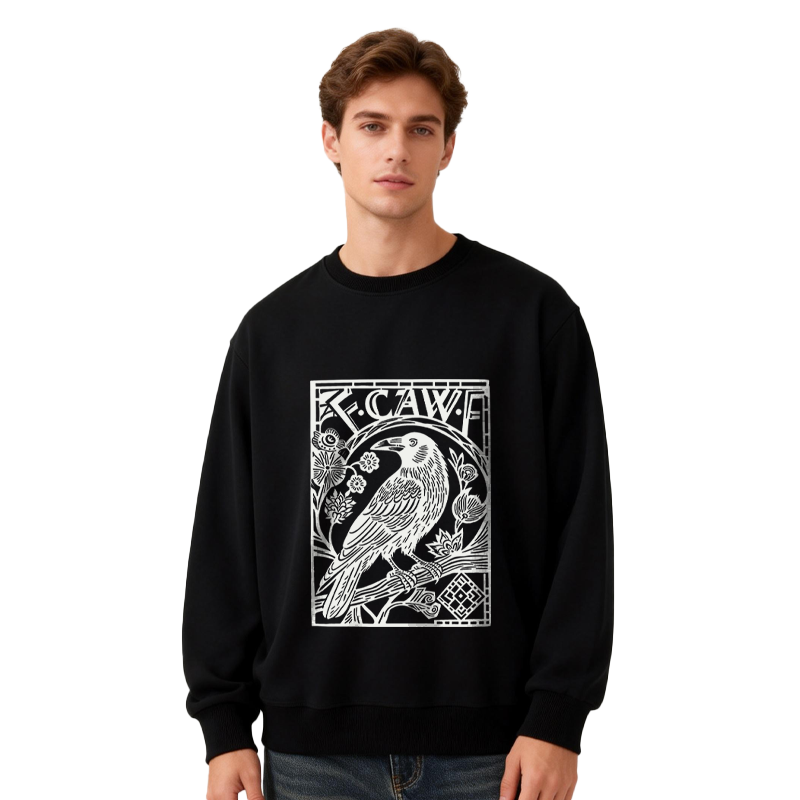 Tokyocanvas Retro F-Caw-F Black Crow Classic Sweatshirt