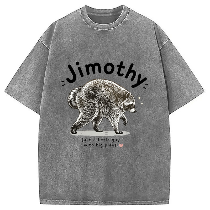 Tokyocanvas Jimothy Just A Little Guy With Big Plans Washed T-Shirt